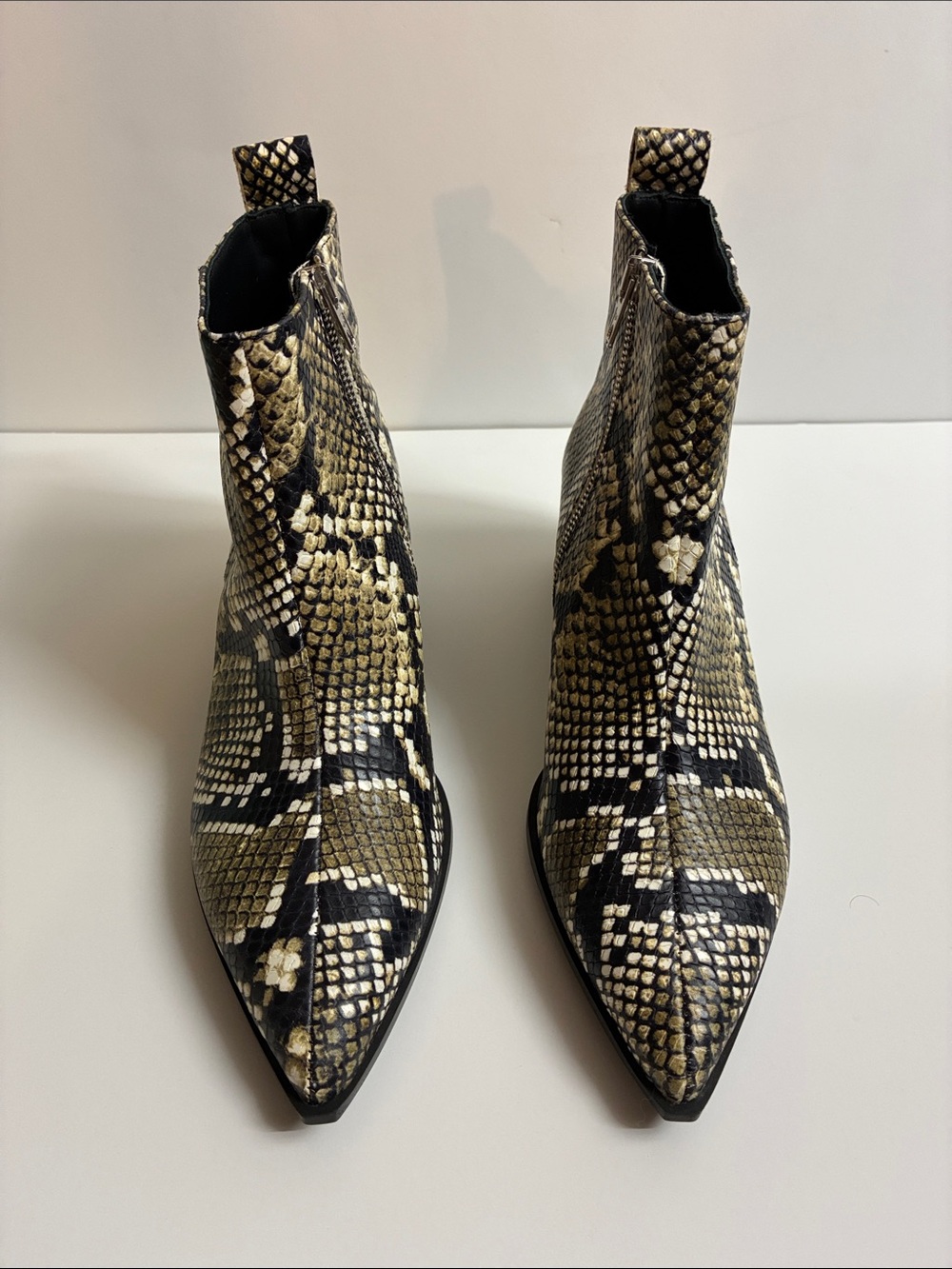 Everlane boss boot snakeskin print